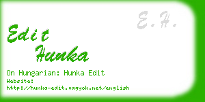 edit hunka business card